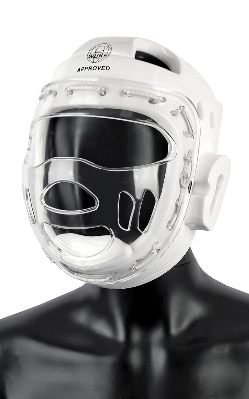 casco da karate tokaido con maschera approvato wukf