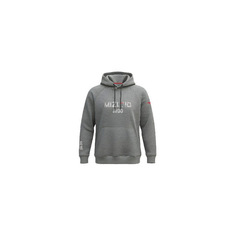Sudadera Mizuno Fuji grogia judogi con detalles rojos y azules