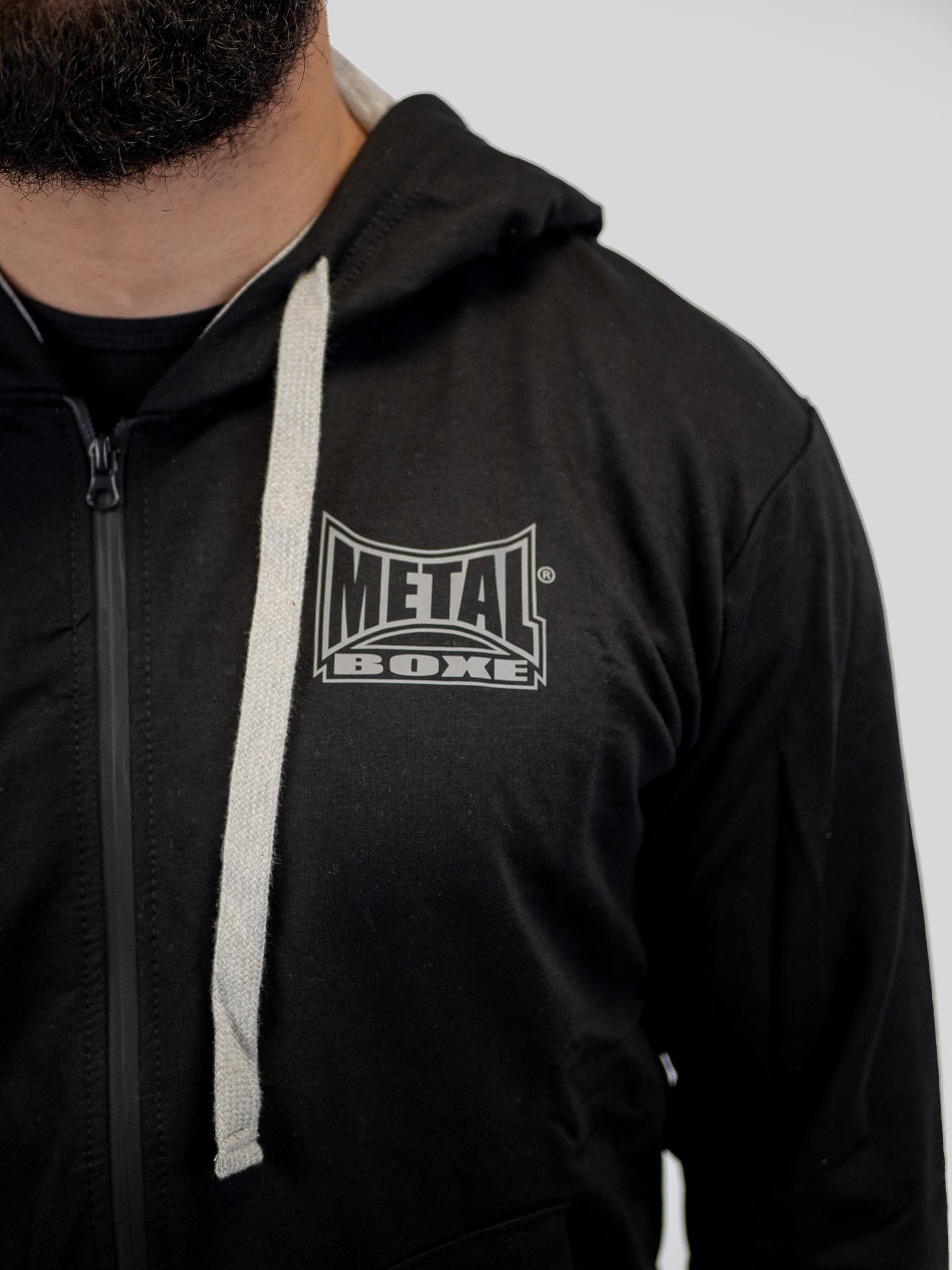 Felpa con cappuccio Metal Boxe Regular Black