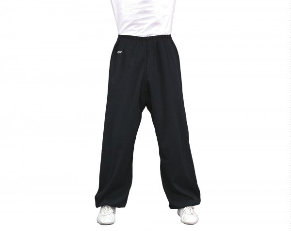 BLACK Kung Fu Wushi PANTS with elastic waist and ankles