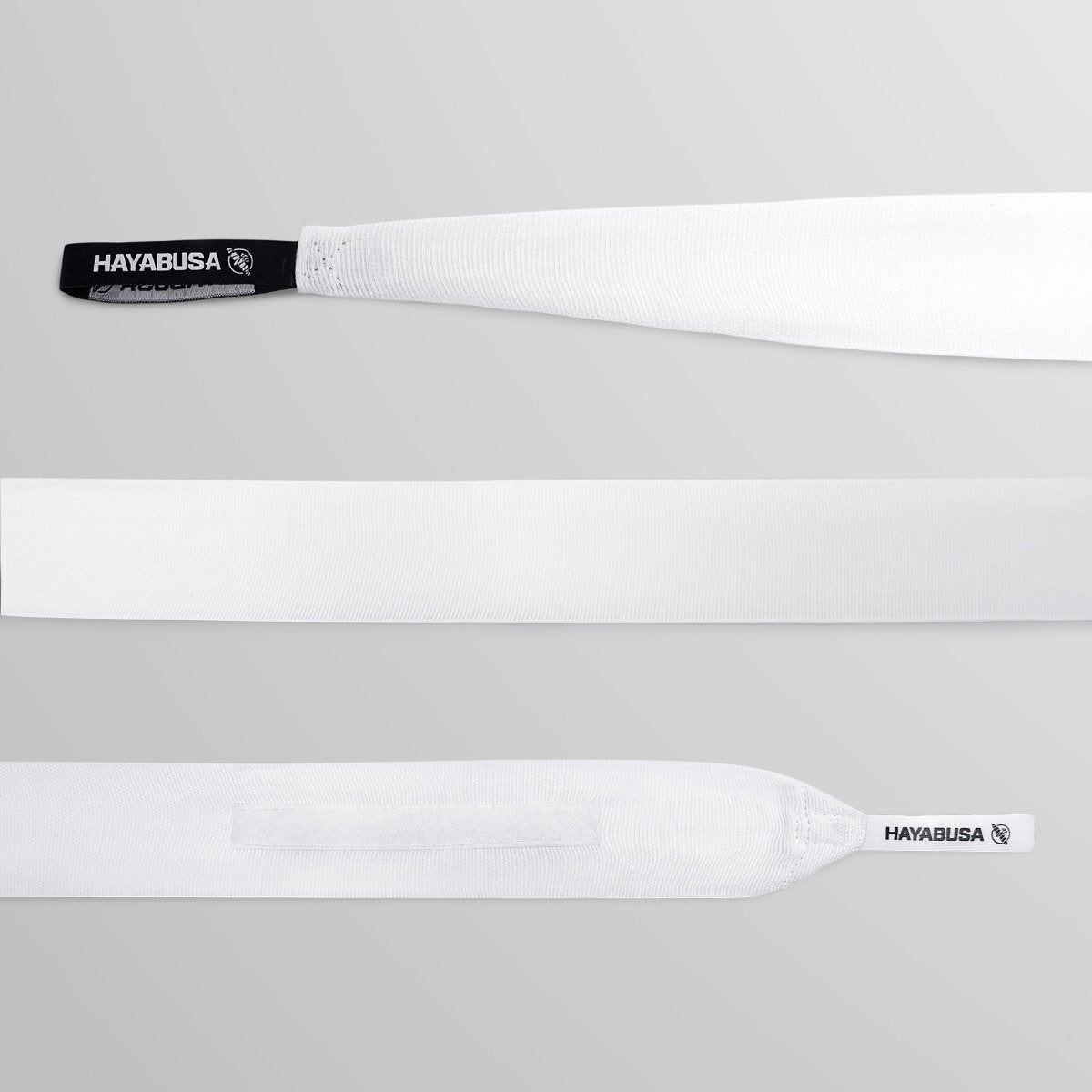 Particolare della chiusura a velcro a basso profilo delle bende Hayabusa Gauze.