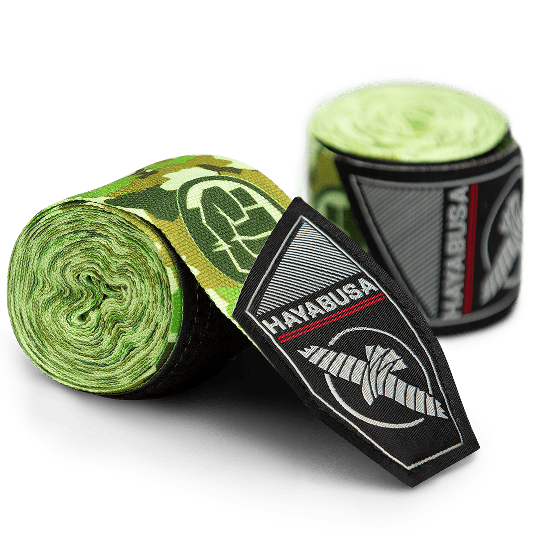 Par de vendas enrolladas Hayabusa Marvel Hero Elite Hulk con gráfico de puño verde