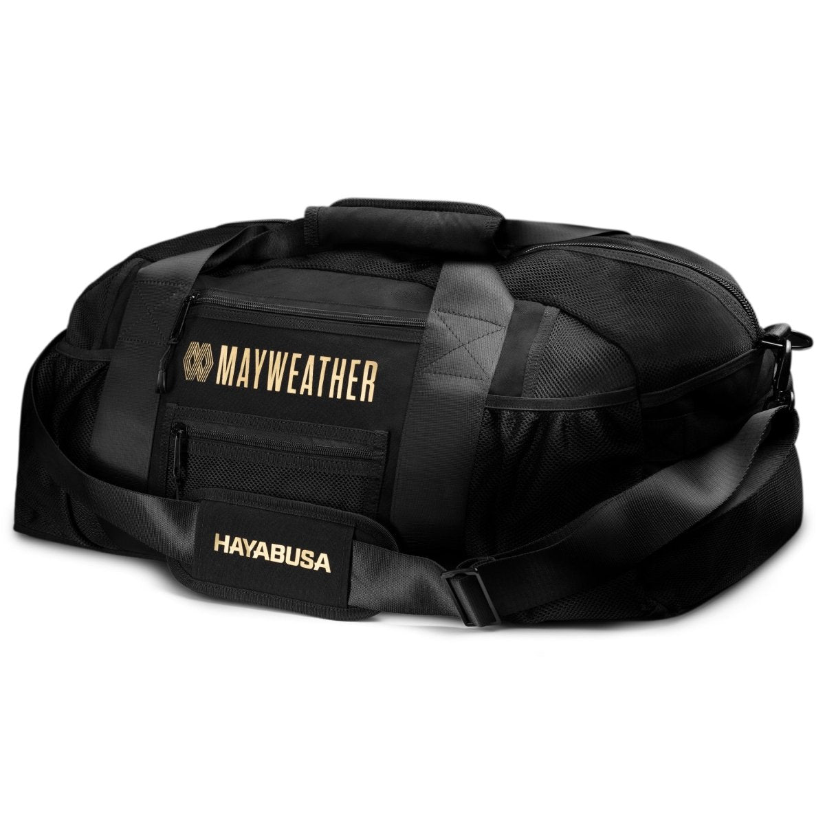 Mayweather Mesh Gym Bag Black and Gold, Main View 70L