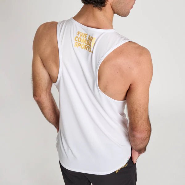 Rückansicht des weißen Leone DNA Tanktops für maximale Sommerfrische