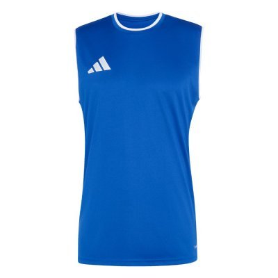Wako Kick Light Adidas blaues Tanktop, Vorderansicht aus Interlock-Stoff