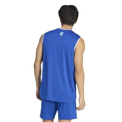 Wako Kick Light Adidas blaues Rückansicht-Tanktop mit CLIMACOOL-Technologie