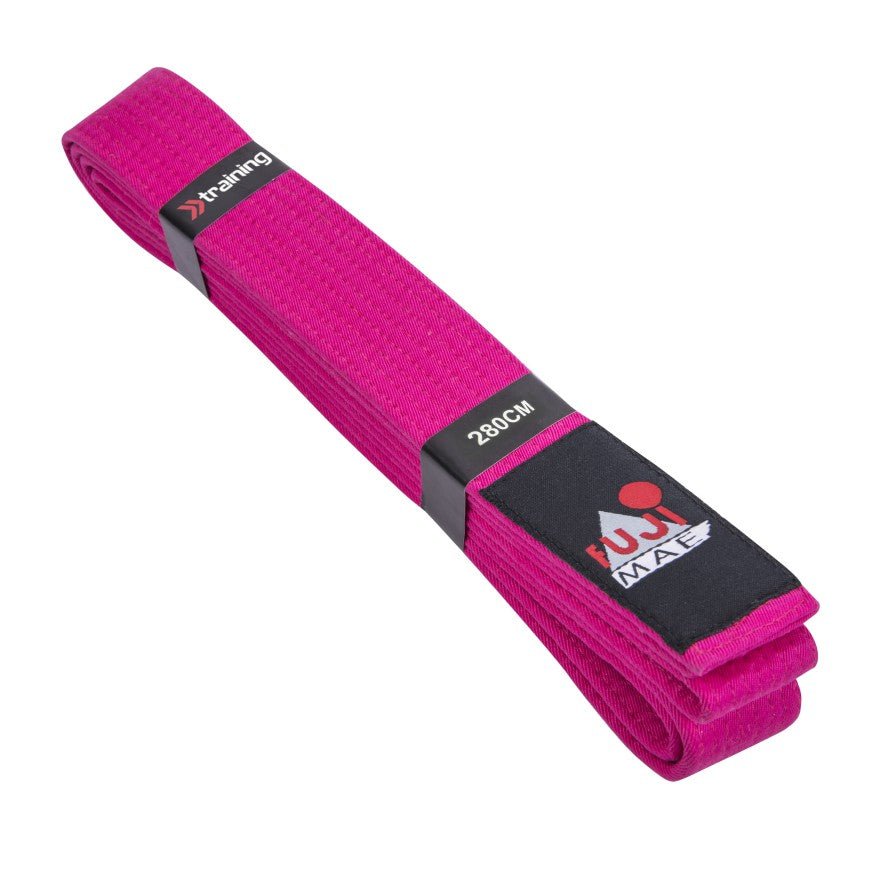 Training Styles pink belt for martial arts in 100% cotton, length 280 cm