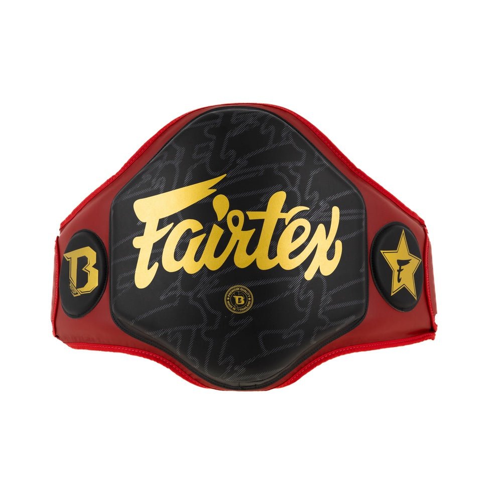 Roter FXB Fairtex-Gürtel aus Kunstleder für den Kampfsport