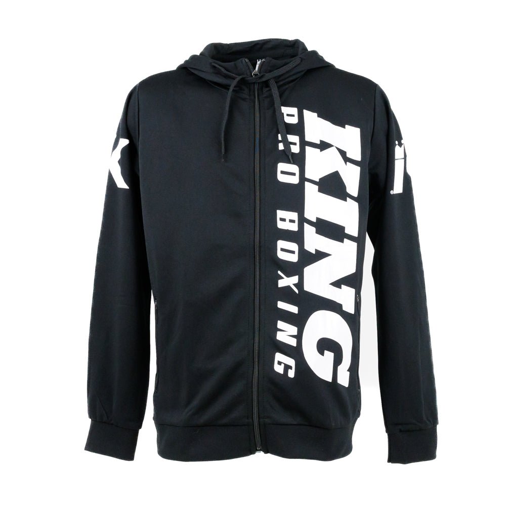 Detalle de la capucha y el diseño moderno de la sudadera King Pro Boxing REVO.