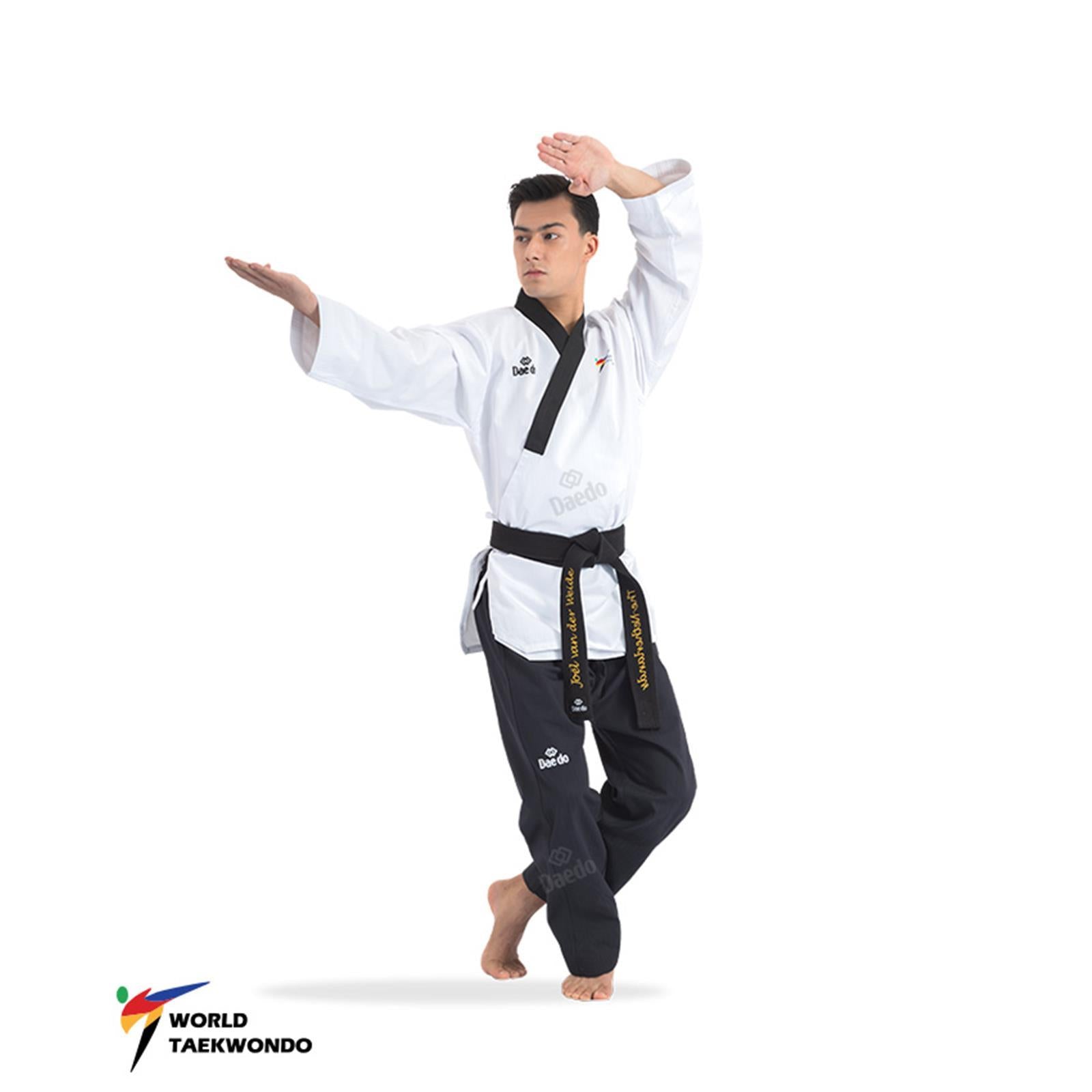 Dobok Poom Hombre Blanco-Negro Daedo WT