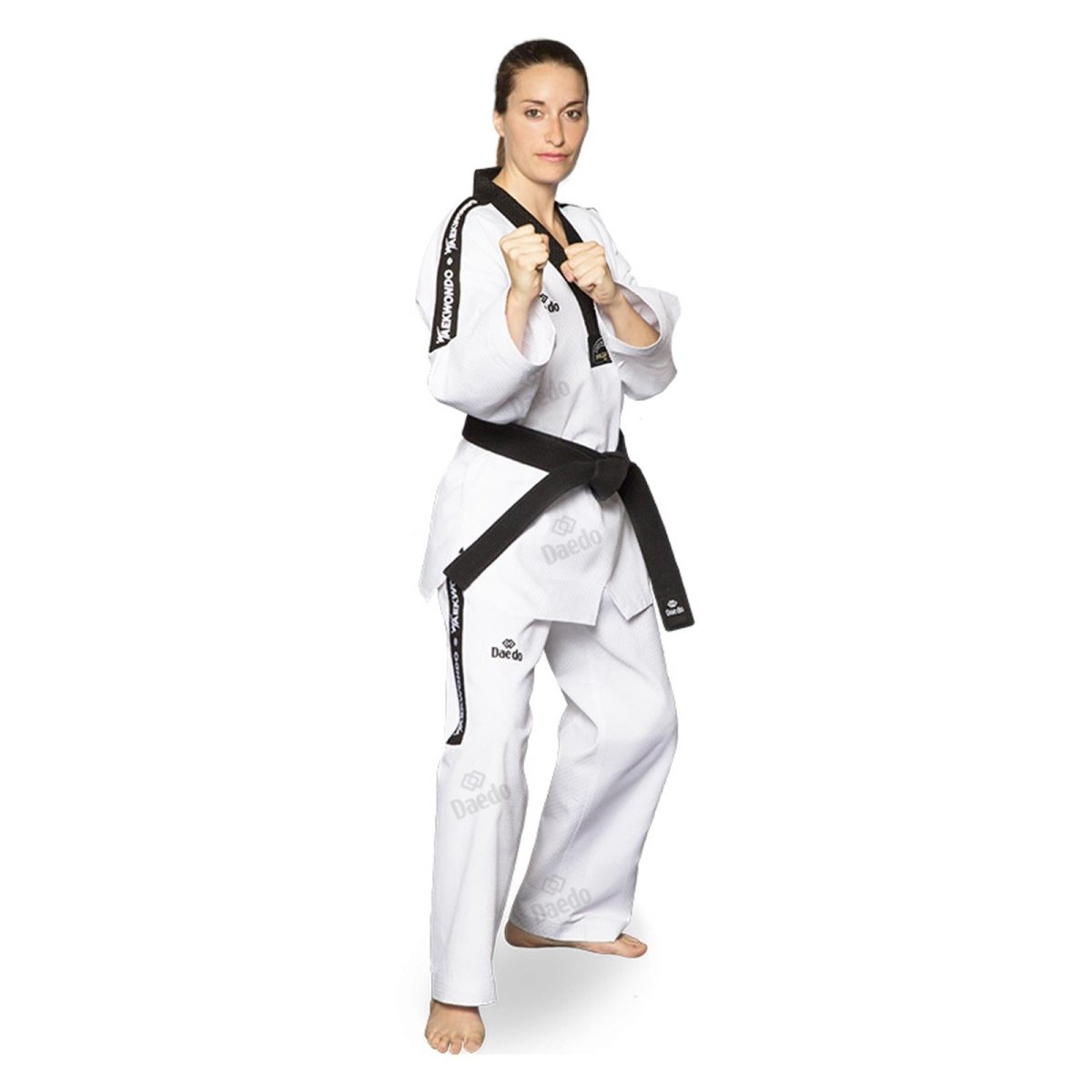 Dobok Taekwondo Daedo Collo Nero Stampa Spalle - Fight Club Store