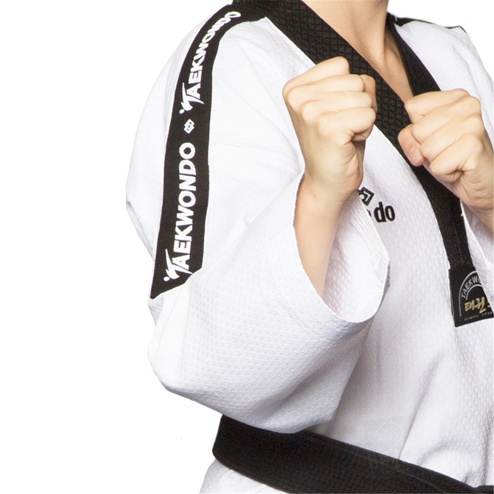 Dobok Taekwondo Daedo Collo Nero Stampa Spalle