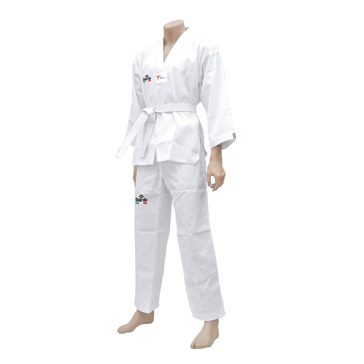 DOBOK Taekwondo Daedo Italia Collo Bianco WT - Fight Club Store
