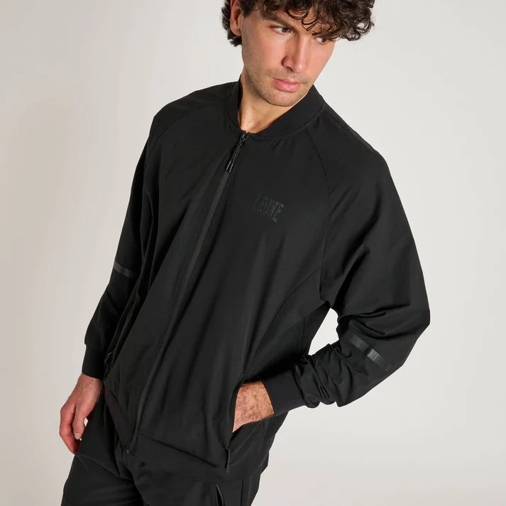 Leone Black Lion Lightweight Technical Sweatshirt with Zip