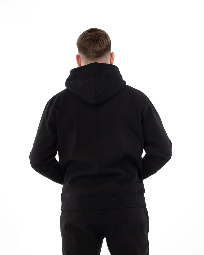 Vista posterior Sudadera con capucha Black Metal Boxing colección Metal Sports