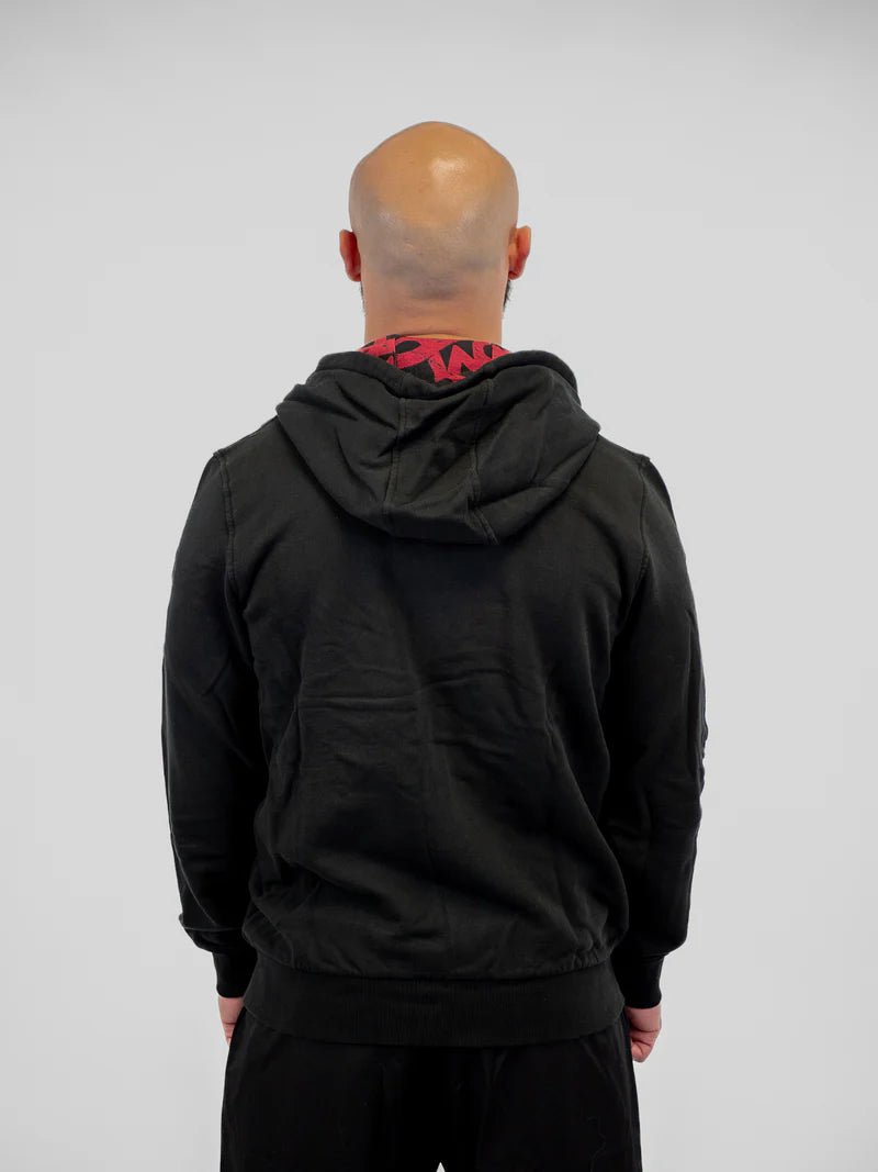 Vista posteriore della felpa Metal Boxe "M" Black che mostra il taglio sportivo e pulito