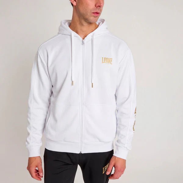 Sudadera técnica Leone 1947 línea DNA con capucha blanca