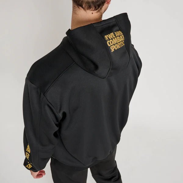 Sudadera técnica Leone 1947 línea DNA con capucha, color negro en la espalda