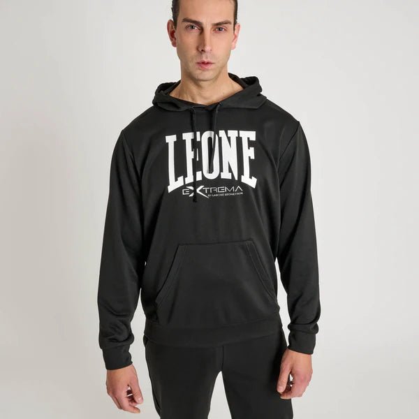 Leone1947 Logo Sudadera técnica ligera con capucha y logo central negro