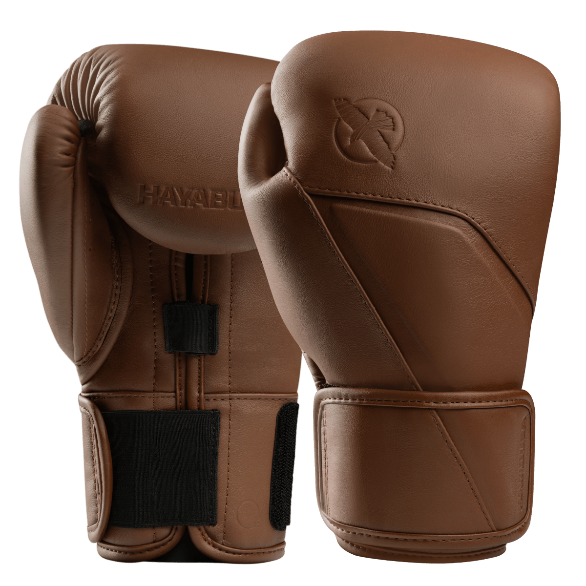 Par de guantes de boxeo Hayabusa E1 en piel marrón Siena, estilo clásico y doble protección de férula