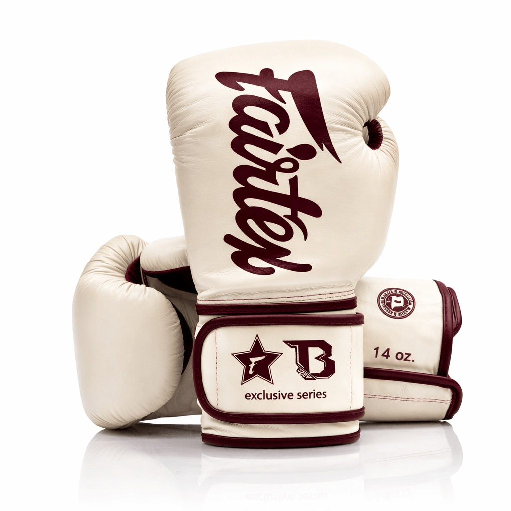 Luvas FXB Fairtex Bege artesanal creme