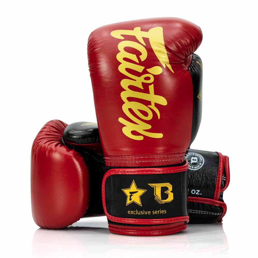 Luvas de boxe FXB Fairtex vermelho flamejante