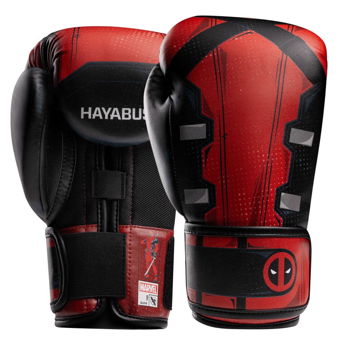 Paire de gants de boxe Hayabusa Marvel Classic Deadpool rouge et noir