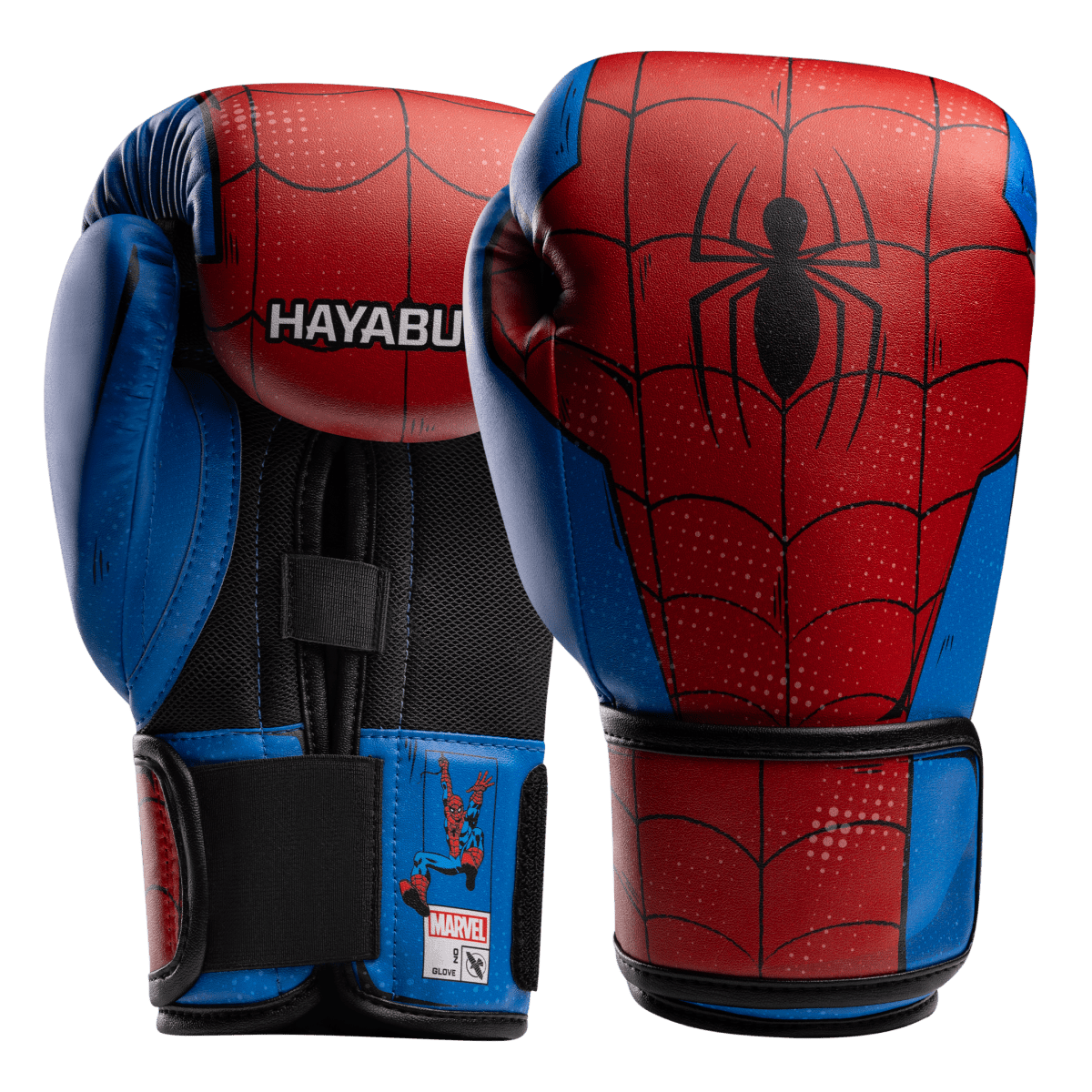 Paire de gants de boxe Hayabusa Marvel Classic Spider-Man rouge et bleu
