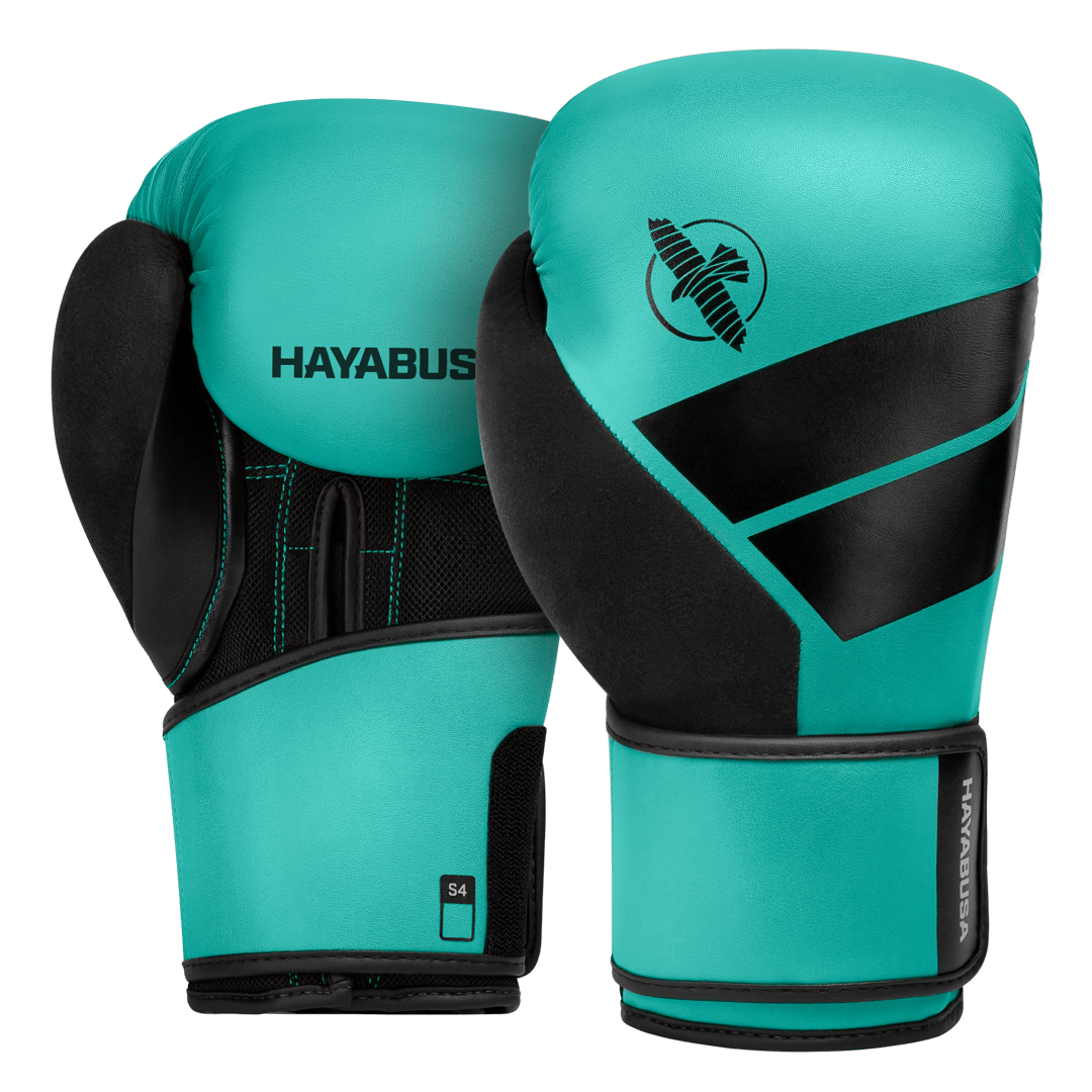 Conjunto de luvas de boxe Hayabusa S4 em azul turquesa