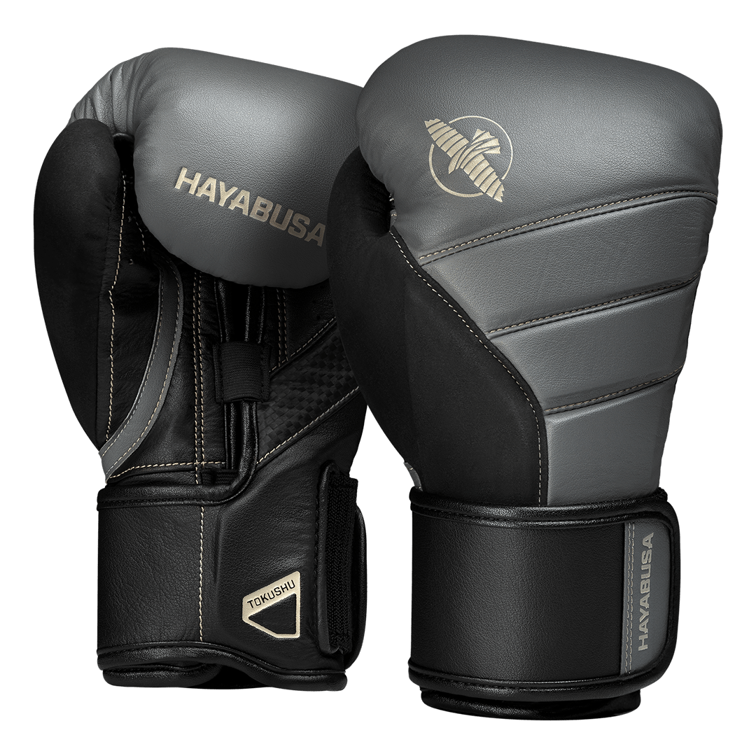 Coppia di guantoni grigio antracite con dettagli neri Hayabusa T3