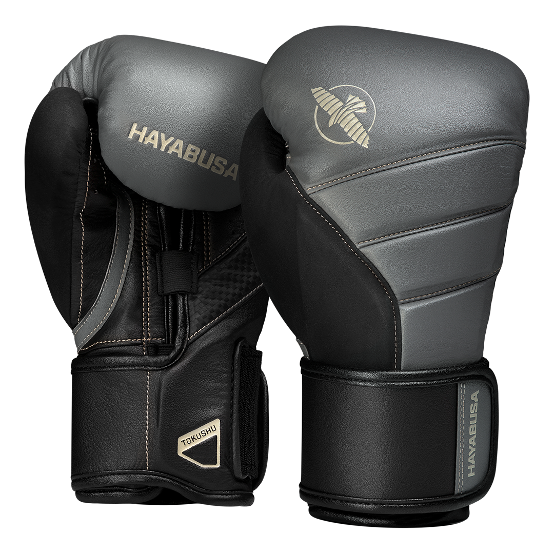 Coppia di guantoni grigio antracite con dettagli neri Hayabusa T3