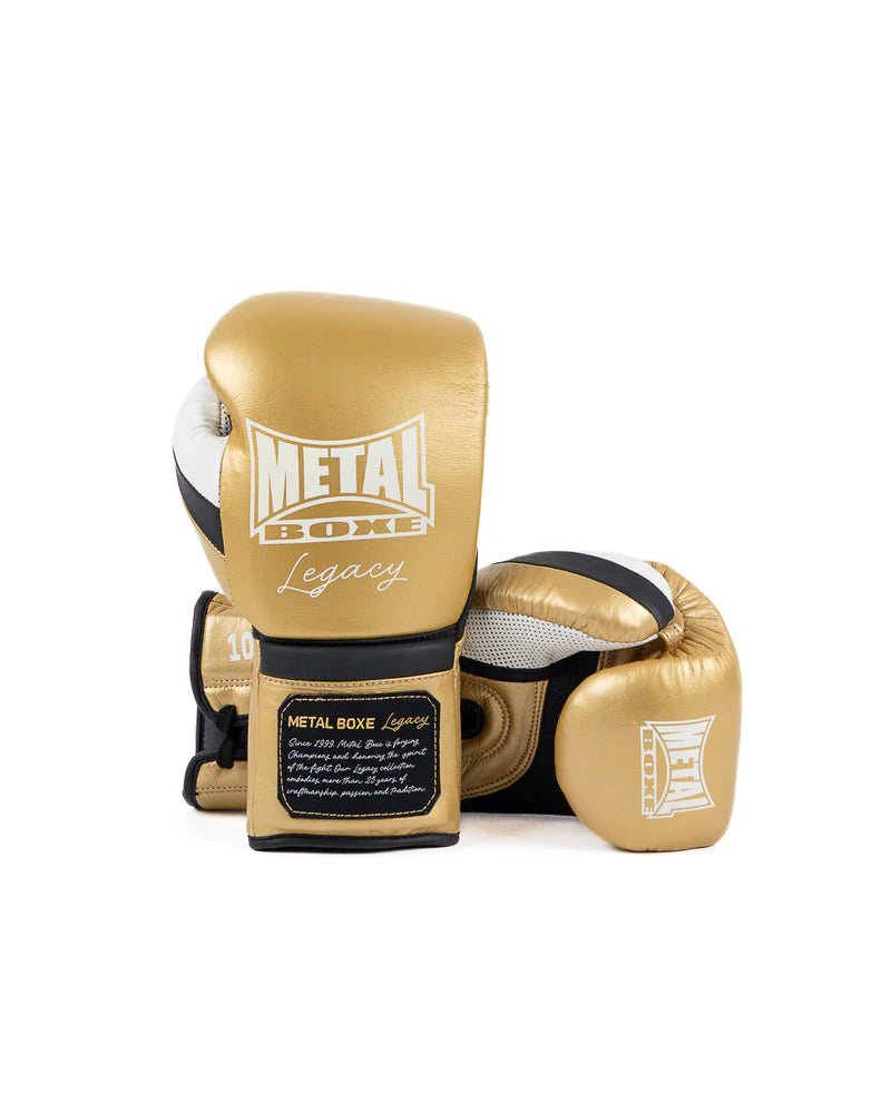 Par de luvas douradas Metal Boxing Legacy, edição especial de competição