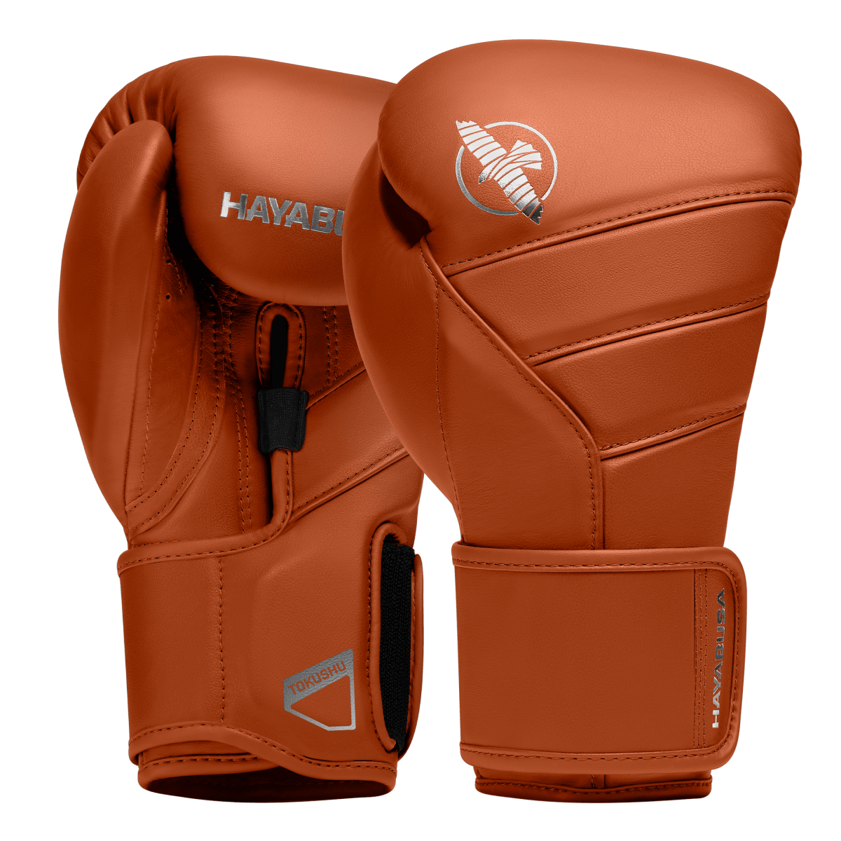Ensemble de gants orange Hayabusa T3 Kanpeki en cuir de haute qualité