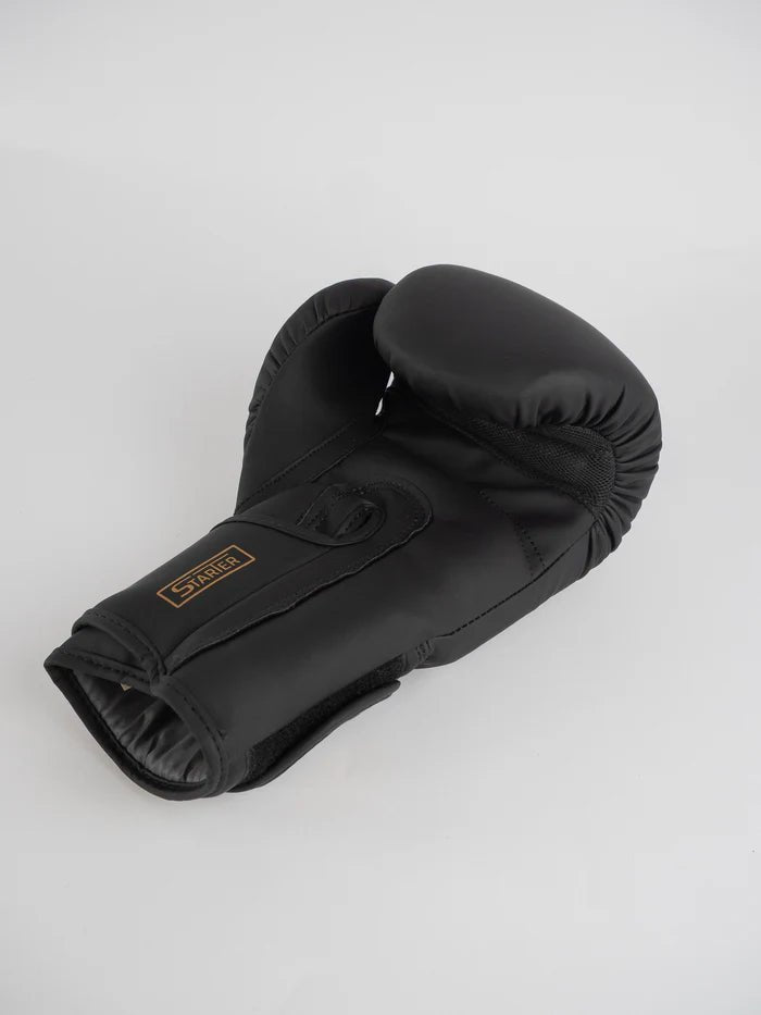 Vue de la paume des gants Metal Boxing Starter noir or, ventilation et confort