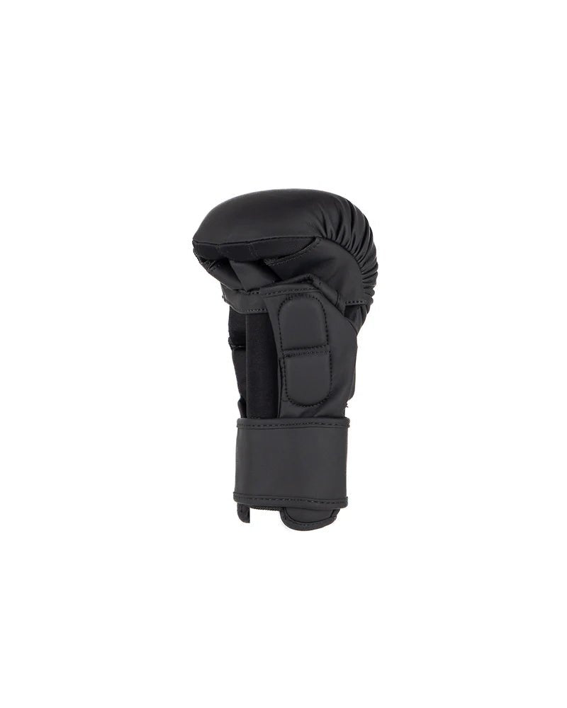 Vista del palmo guanti MMA Metal Boxe The Shell neri chiusura a doppia sicurezza