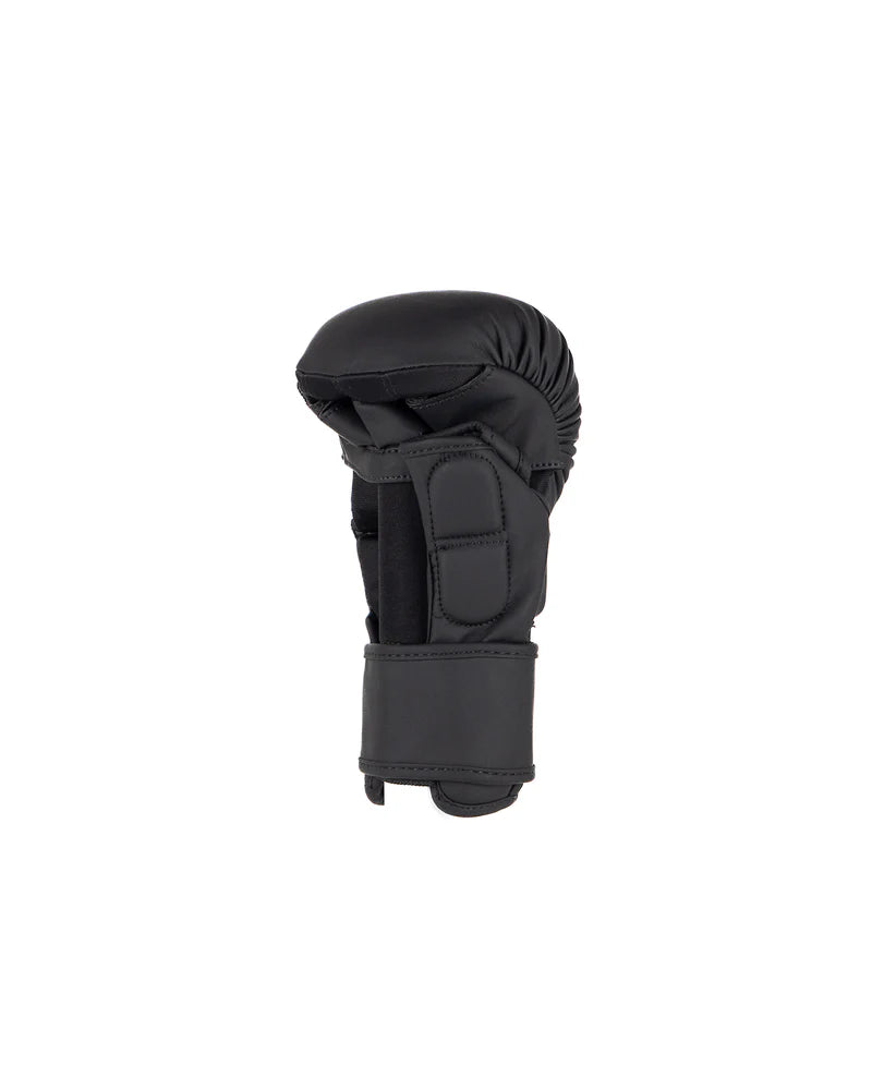 Vista del palmo guanti MMA Metal Boxe The Shell neri chiusura a doppia sicurezza