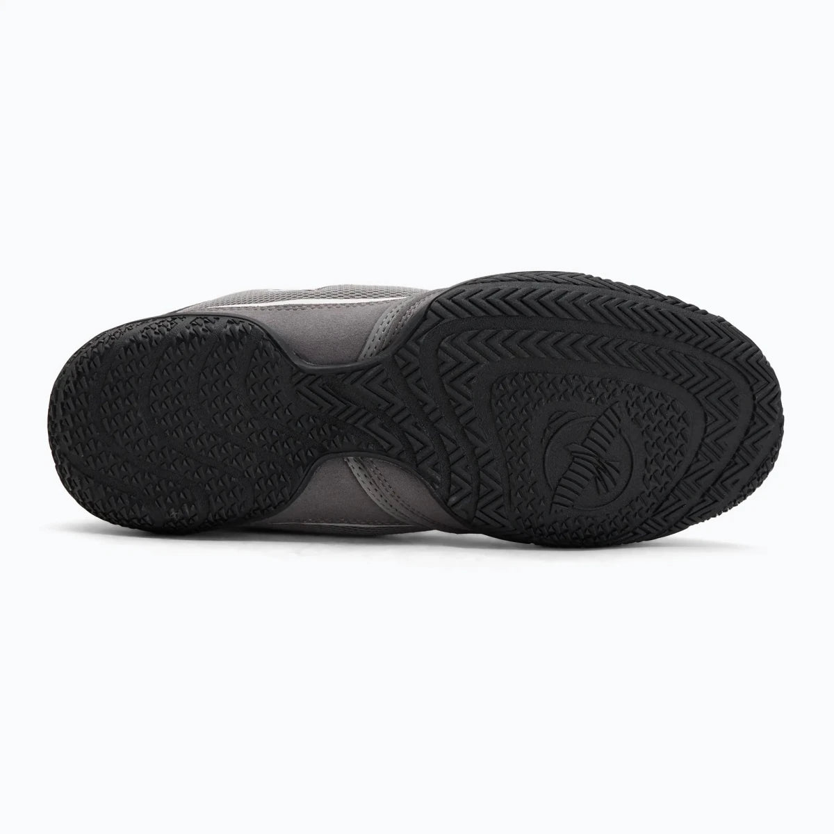 Hayabusa Pro graue Boxschuhe, Vorderansicht, hohe Widerstandsfähigkeit.