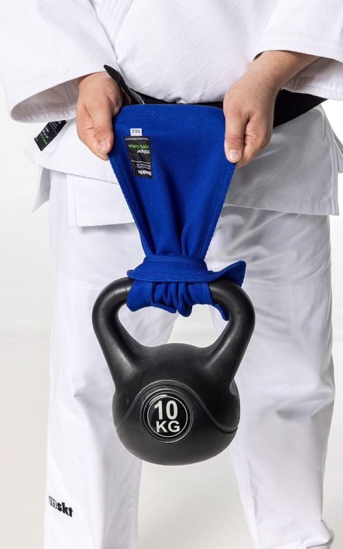 Judo Grip Trainer Moskito corto azul usado con poco peso para ejercicios de agarre