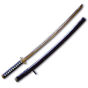 Katana con Lama in Acciaio Non Affilata 71 cm e Fodero Nero
