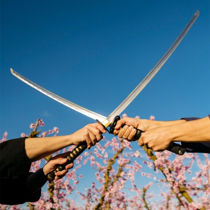 Black Forged Steel Decorative Katana