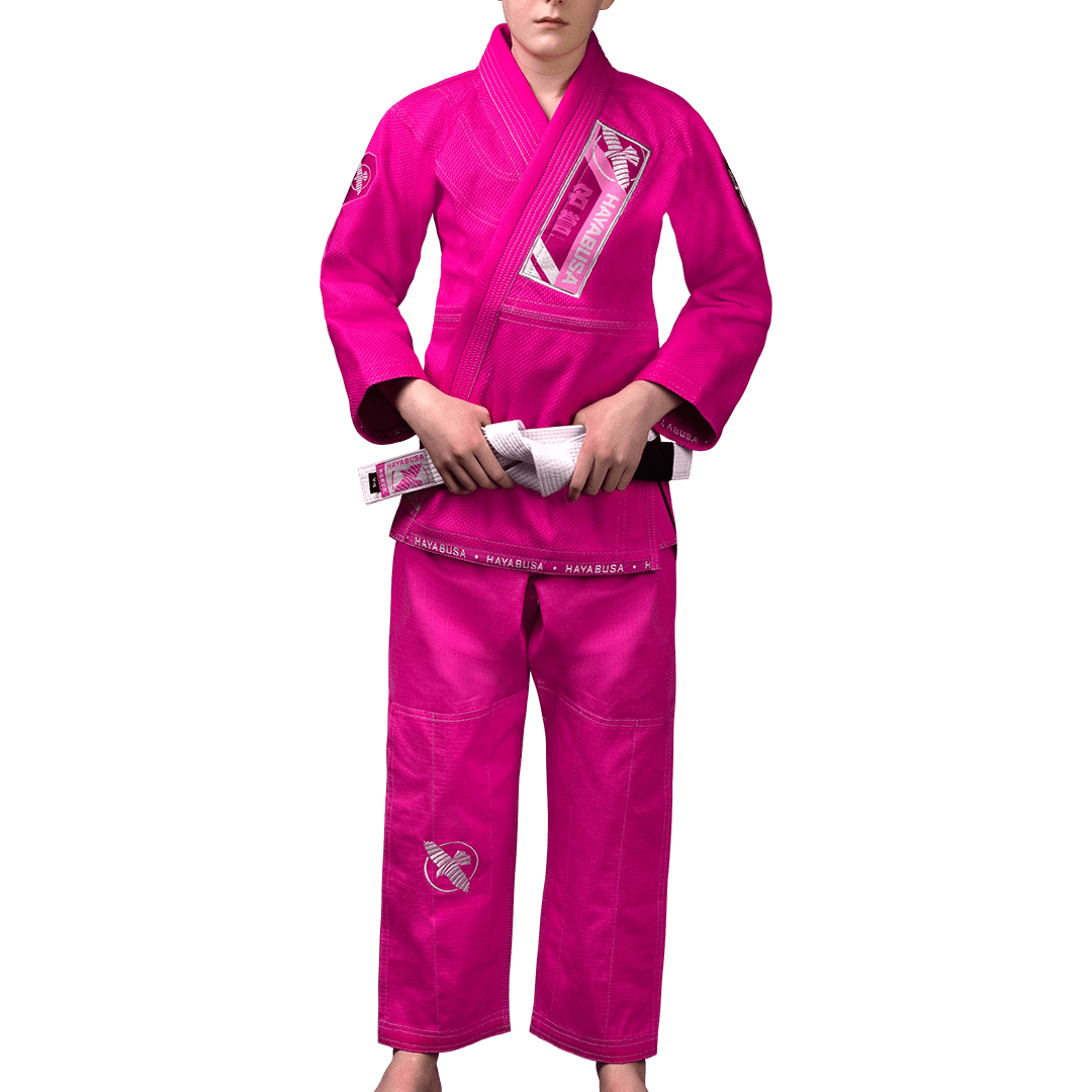 Jiu Jitsu Hayabusa Ascend Youth pink kimono for girls complete with belt
