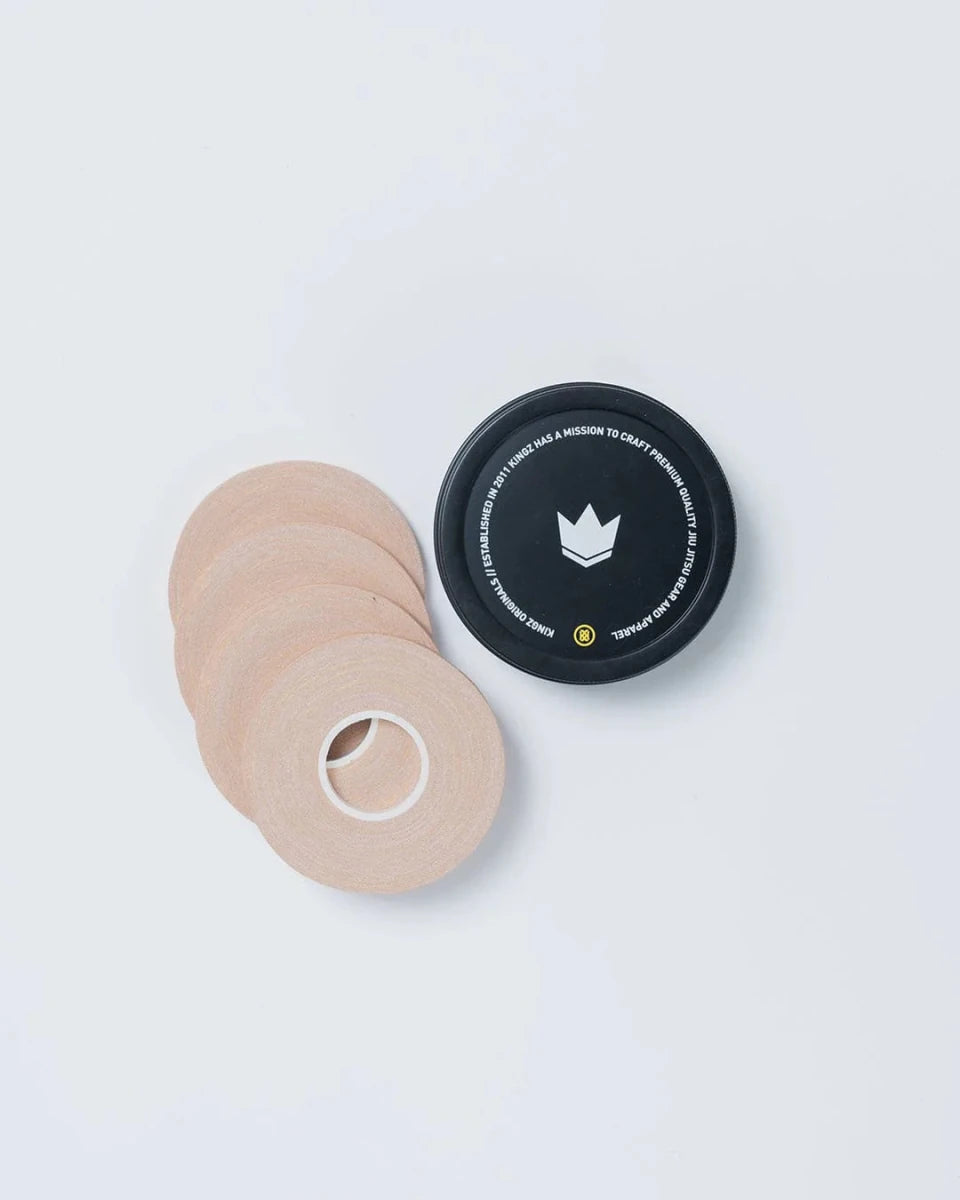 Pack de Kingz Finger Tape beige, cinta técnica precortada para deportes de combate