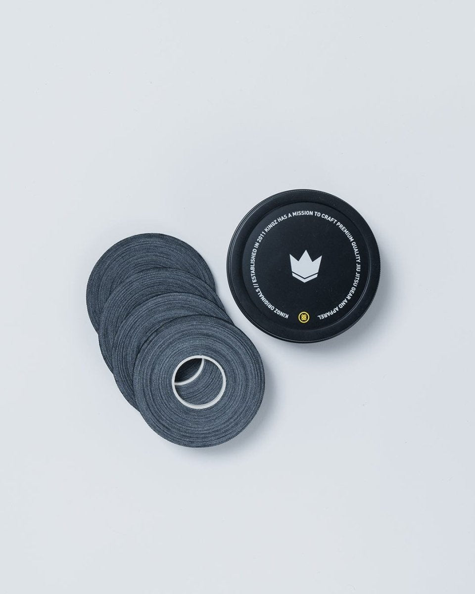 Kingz Finger Tape negro, juego de 4 rollos para protección de dedos en Jiu-Jitsu