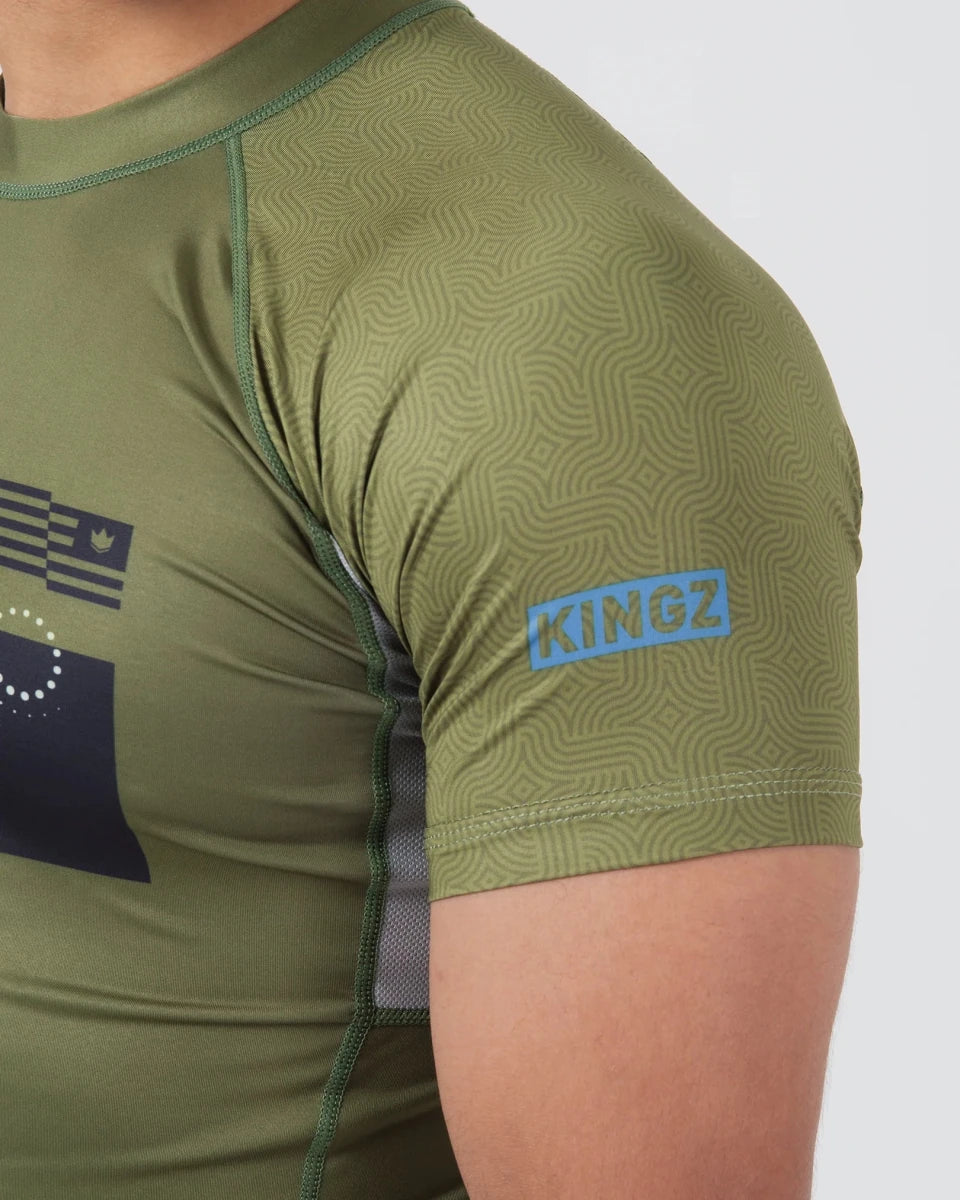 Detalle de las fibras de poliéster y spandex de la licra Kingz Trooper