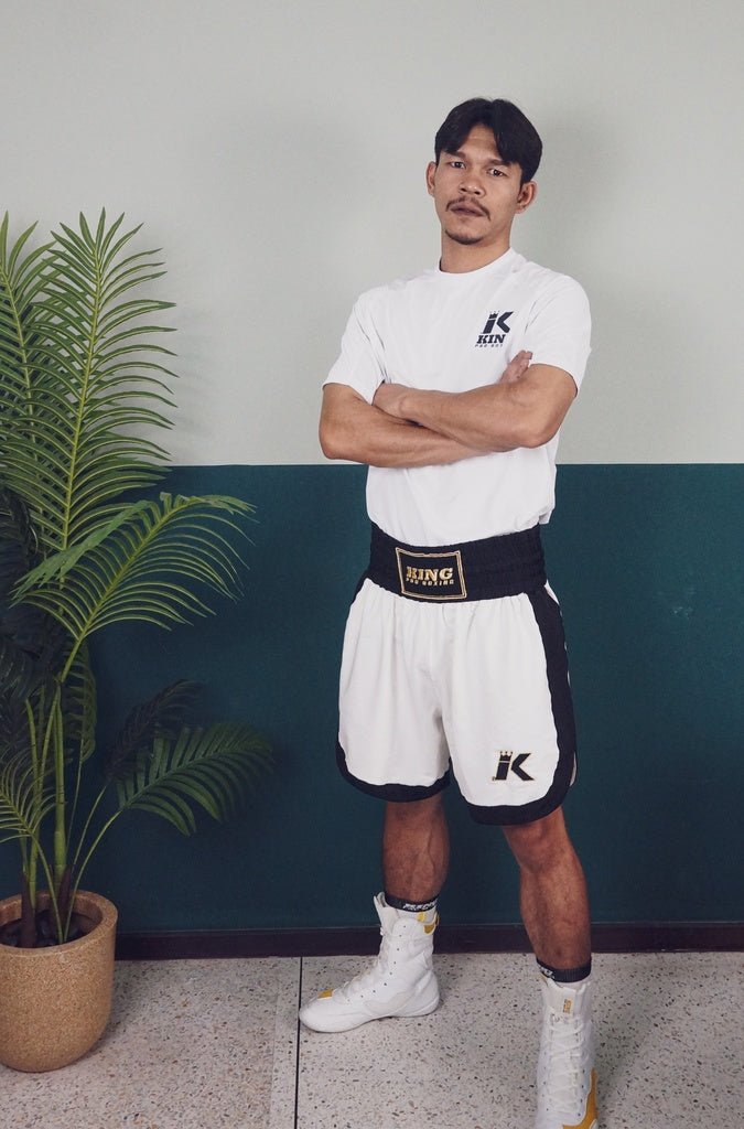 Camiseta técnica King Pro Boxing Apex Pro 1 blanca desgastada
