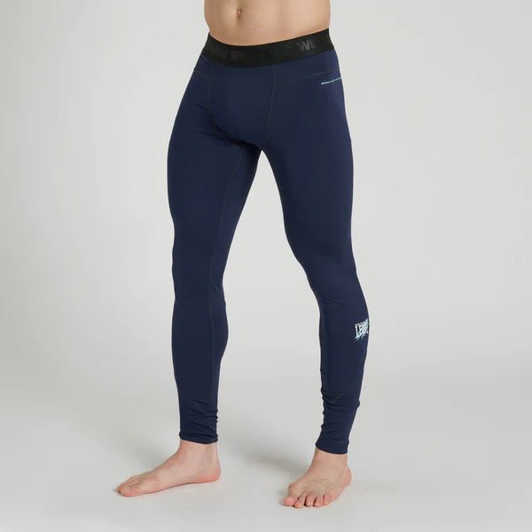 Vorderansicht der blauen Leone Primal Instinct Sportleggings