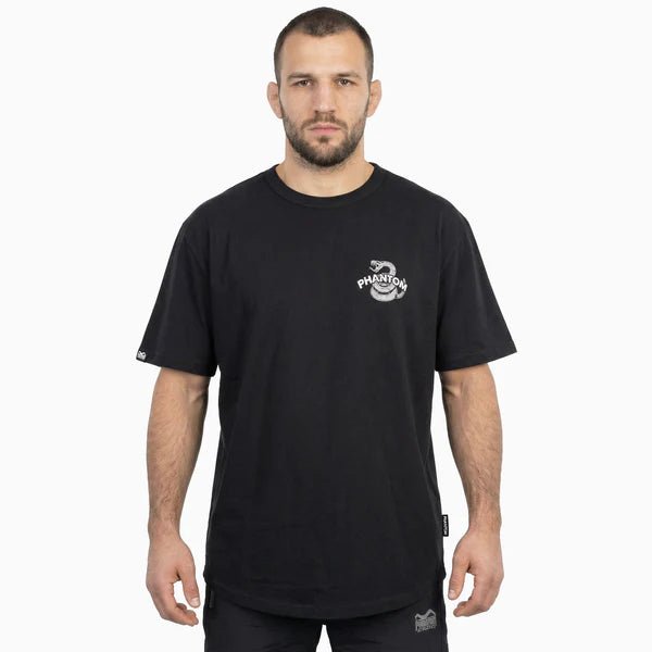 Front view of the Phantom Don't Tread On Me athletic t-shirt featuring the Gadsden Snake graphic