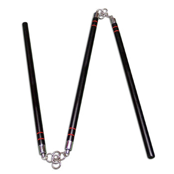 Nunchaku in Legno Tondo Staff Tre Pezzi 220 cm