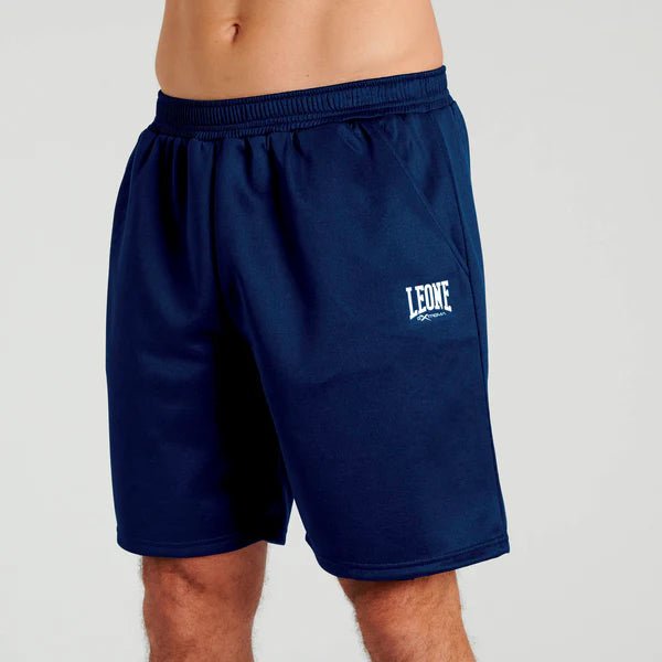 Vorderansicht der Leone 1947 Logo Cool Touch Shorts in dunklem Marineblau