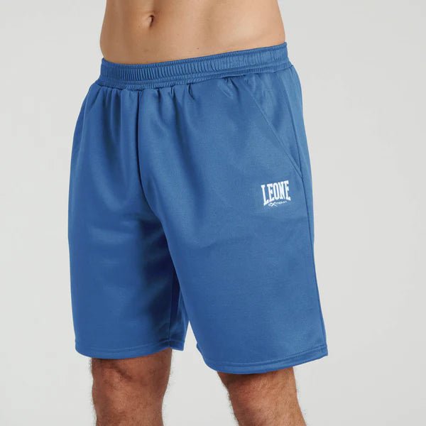Vorderansicht der Leone 1947 Logo Cool Touch Shorts in leuchtendem Saphirblau